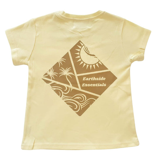 EARTHSIDE ESSENTIALS PRINTED TEE - SUMMER TIME - YELLOW
